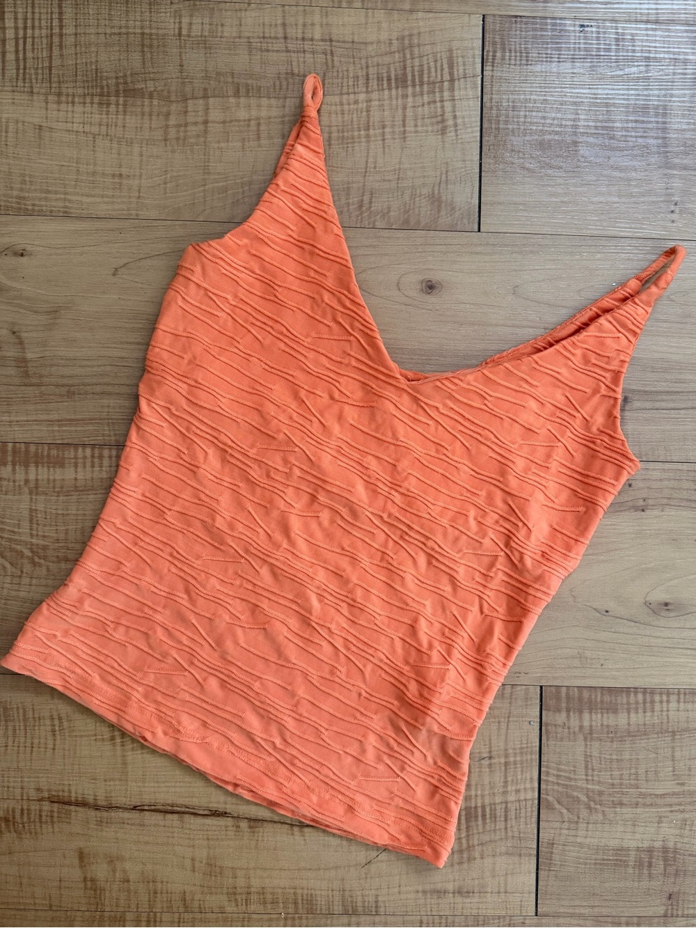 Vintage Y2K Stretch Textured V-Neck Tank Top